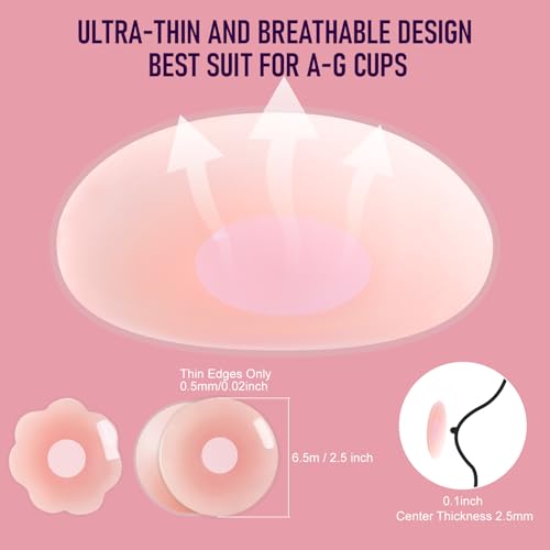 Hbaid Brust Tape Set mit 16pcs Nippelpads & 41pcs Fashion Tape | Klebe BH Push Up für Hochzeitskleider, Weihnachtsfeiern & Partys | Boob Tape mit Sicherheitsteststreifen für Abendrobe