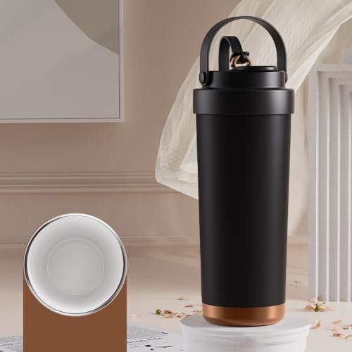 タンブラー セラミックタンブラー500ml/750ml大容量 真空断熱 保温・保冷 ストロー付きタンブラー 二重構造 保温携帯コーヒーカップ 水筒 持ち運び おしゃれ 溢れにくい 大容量魔法瓶 蓋付き 3Way 直飲み お手入れ簡単 オフィス アウトドア