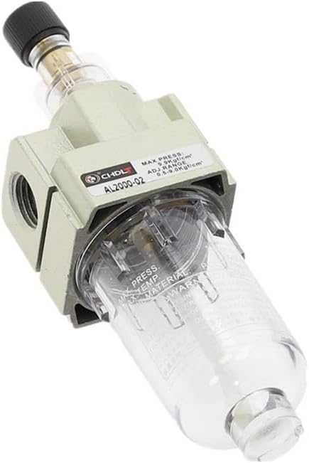 1pc AL2000-02 G1/4 Gas source processor oil mist Air Oiler Pneumatic Oil Fog Lubricator EU Fittings(AL2000-02-SM20PM20,AL2000-02)