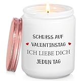 Coldbling Valentinstag Liebes Geschenk für Sie Ihn, Lavendel Duftkerze Valentinstagsgeschenk Ich Liebe Dich Geschenke für Frauen Männer Freund Freundin Frau Mann Partner Kerze