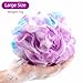 BTYMS 75g/Pc Large Loofahs Shower Sponge, Exfoliating Body Scrubber Shower Scrunchies Mesh Pouf Bath Sponges - Pack of 6