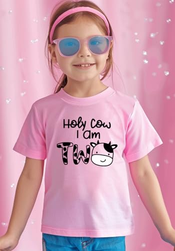 Image of Toddler Girls 2nd Birthday Shirt Outfit for Girls Cute Two Years Old Birthday Gift