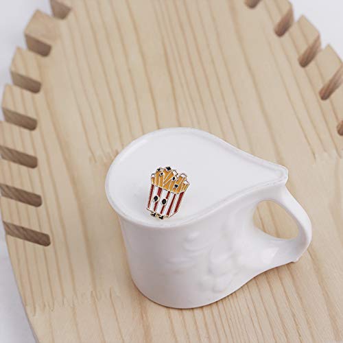 Image of French Fries Brooch Artist Shiny Jewelry Art Student Graduation Souvenir Brooch Drip Oil Painted Enamel Pin Suitable for Hat Jacket Canvas Bag