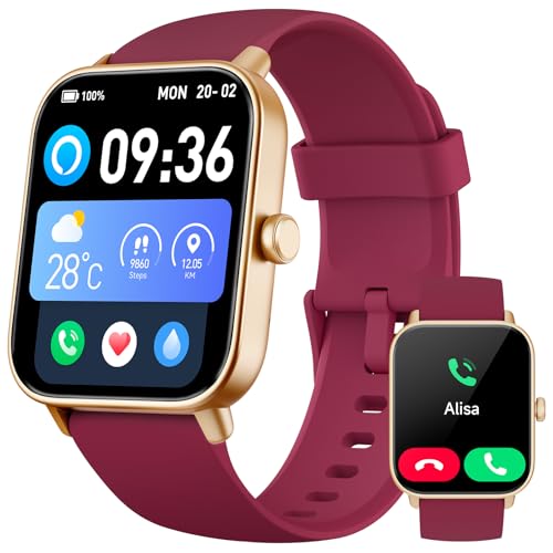 Reloj Inteligente Con Llamadas Bluetooth y Voz de Alexa, 1.8" Smartwatch Para Mujer y Hombre Con Pulsómetro, SpO2, Sueño, 100+ Modos de Ejercicio, Deportivo Impermeable IP68 Para Android iOS