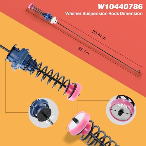 W10440786 Washer Suspension Rods for Whirlpool, for Maytag Washing Machine - Replaces W10368626 W10368627 W10440739 | Upgraded by PANDEELS by PANDEELS - Image 4