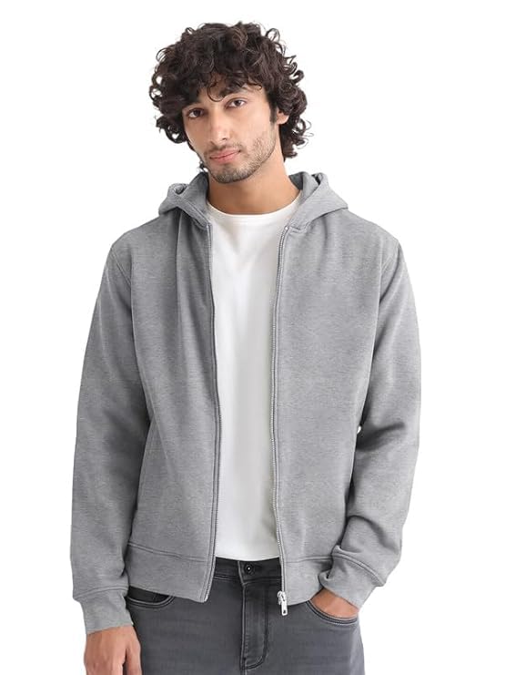 Plain Winter Wear Stylish Long Sleeves Hooded Neck Full Zip Zipper-image-7