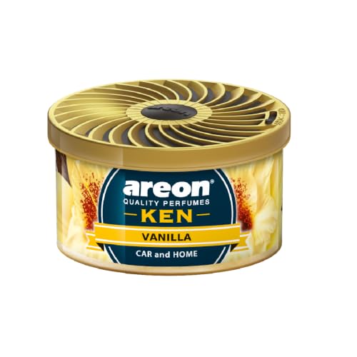 Image of AREON Ken 1.23 Oz. Canister Car Air Freshener Pads in A Can (4-Pack) (Vanilla)