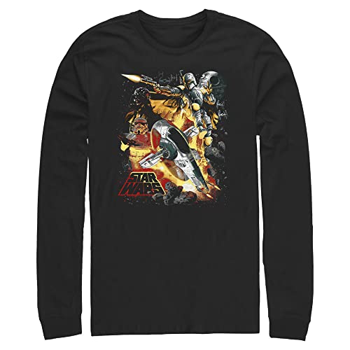 T-shirt manches longues STAR WARS homme noir finitions soignées