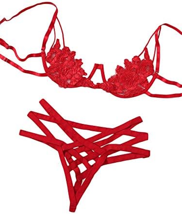 Amazon.com: SheIn Conjunto de sujetador y panty floral para mujer de encaje  sexy de dos piezas : Ropa, Zapatos y Joyería