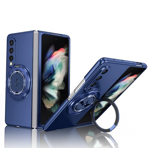Coque Samsung Galaxy Z Fold 3 5G rigide pliable PC antichoc Bleu roi