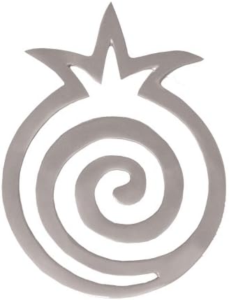 Trivet de aluminio - Caracol de granada redondo - Plata