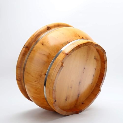 Spa de pies de madera de ciprés o roble con tornillos de cobre miniatura 3