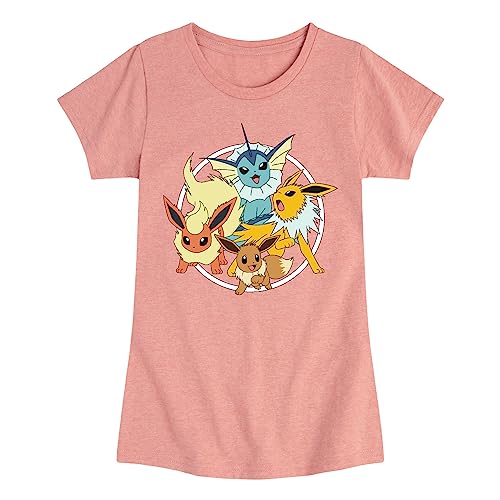 HYBRID APPAREL - Pokémon - Eevee Group - Youth Girls Short Sleeve Graphic T-Shirt