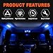LTDCVTR 24 PCS Interior Led Dome Lights for Cars-194 T10 DE3175 578 31mm 42mm Bulbs Interior Replacement Lights, for Car Map License Plate Door Side Marker Cornering Trunk Light (Blue)