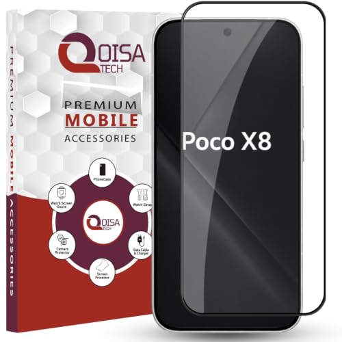 Image of Premium Tempered Glass Screen Protector Guard For Poco X8 5G (6.83 Inch, Pack of 1) | Edge to Edge Coverage With Easy to installation kit