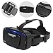 LVOERTUIG 3D VR Glasses VR Virtual Reality Headset Support 360Panorama Large Screen Anti-Bluelight Adjustable Pupil Distance Prevent Fatigue Goggles for Movies Games