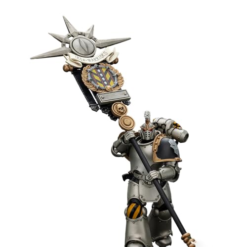 JOYTOY Warhammer 40 000 The Horus Heresy 1/18 Action Figure-Iron Warriors Command Squad Chosen with Legion Standard Collection Model Birthday Gift
