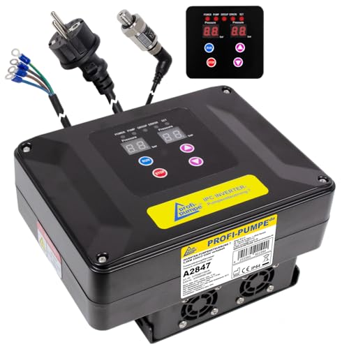 INVERTER-PUMPENSTEUERUNG 7 verkabelt DRUCKSCHALTER Druckwächter Automatic-Controller Durchflusswächter für Hauswasserwerk Pumpe Brunnenpumpe (2,2KW 1 * 230V/3 * 230V) ENERGIE SPAREN - KOSTEN SENKEN