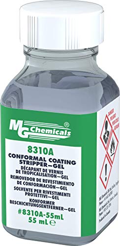 MG Chemicals - 8310-55ML 8310A Conformal Coating Stripper - Gel, 2 fl. oz Container (Does NOT Contain Methylene Chloride), Clear, 55mL Bottle (8310A-55ML)