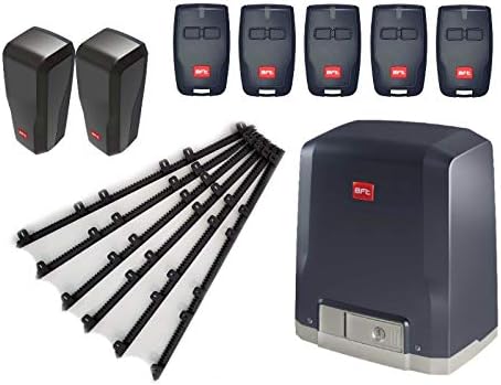 BFT DEIMOS KIT (DEIMOS AC A600 Motor with an Integrated Control Unit 230 V + 5 X RCB02 remotes + DESME A15 photocells) for Sliding Gates up to 600 kg + 6m Nylon Gear Rack