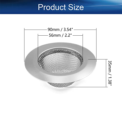 Colador para fregadero de acero inoxidable 90mm 2 piezas miniatura 2