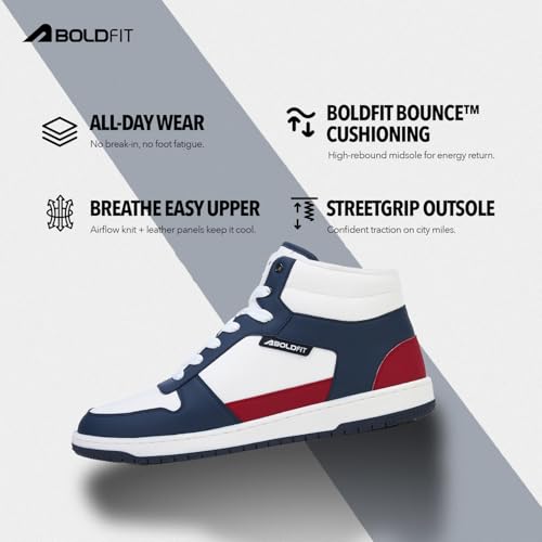 Image of Boldfit Sneakers for Man Lightweight Shoes for Men Comfortable Sneakers for Men Casual Shoes Mens Soft Cushion Insole Lace Up Casual Boys Shoe Sneaker ZeonX