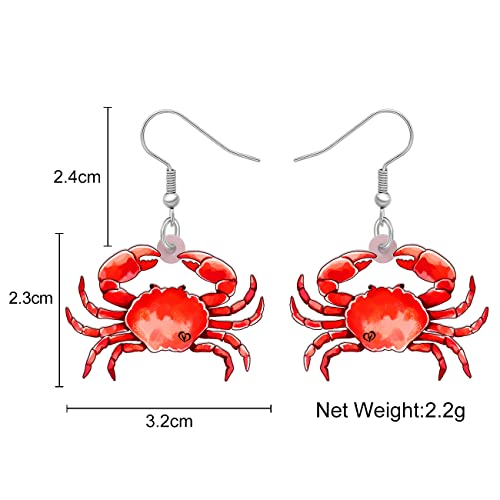 Acrylic Cute Ocean Animals Crab Turtle Octopus Jellyfish Dangle Drop Earrings for Women Sea Life Jewelry Gifts for Beach Party Charms4