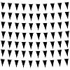 100 Ft Black Pennant Banners Flags String 60 Pcs Hanging DIY Triangle Bunting Flags,Solid Black Blank Banners Flags for Grand Opening,Birthday Party,Festival Celebration (Black)