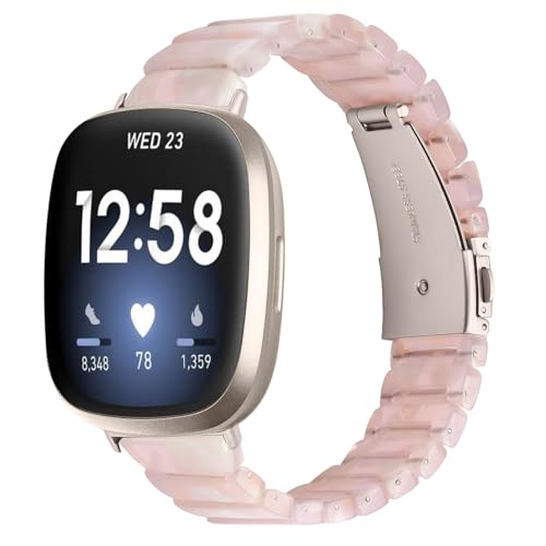 �����X�g���b�v Fitbit Versa 4/Sense 2�Ή� ���߉\ �y�� �J�W���A�� �X�|�[�c �t�B�b�g�l�X�o���h Fitbit Versa 3/Sense ���f�B�[�X �����Y (�s���N�u���E�� - �X�^�[���C�g�A�����T�C�Y)