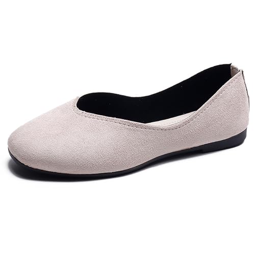 Women Square Toe Ballet Flat Dolly Shoes