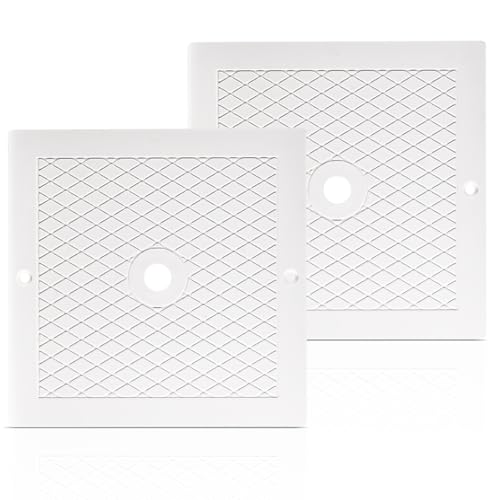 10 Inch Pool Skimmer Lid Replacement 2 Pack Pool Skimmer Cover Compatible For Hayward SPX1082E SP1082 SP1083 SP1084 SP1085 SP1086 Square Heavy Duty Plastic Deck Cover for Inground Pools White