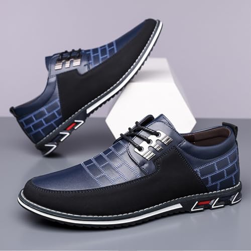Men's Casual Oxford Shoes Leather Derby Dress Sneakers for Business Casual & Formal Comfortable Breathable Lace-Up Walking Shoes for Work Office2