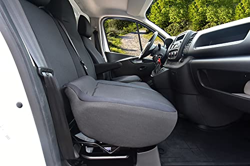 Passgenaue LUX Sitzbezüge passend für Trafic NV300 Vivaro Talento Maßgeschneidert 1+2 (3-Sitzer)
