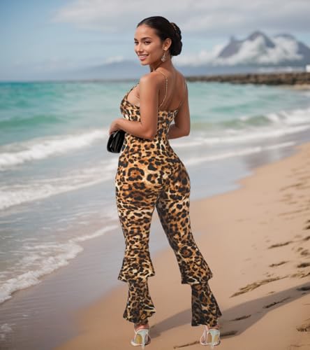 Image of Jigfar Women Sexy Elegant Bodycon Jumpsuit Going Out Romper Birthday Party Club Night Outfits