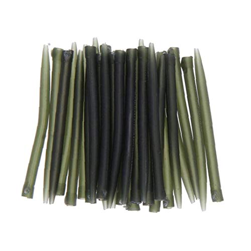 Pêche Anti Tangle Sleeves Terminal Crochet Connect Pêche à la Carpe Pêche à la Carpe Ligne Aligneur Caoutchouc Tubes Green Cover