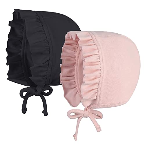 Image of Lovely Baby Girl Hospital Hat Soft Cotton Newborn Beanie Winter Baby Hats for Infant Girls