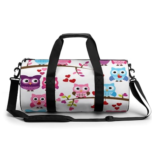 Sac de voyage hiboux rose au design unique et rafraîchissant