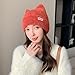 Handmade Hat for Female Y2K Knit Ear Winter Autumn Color Sweet Girls Windproof Bonnet Fashion Knitte