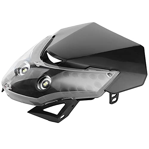 Yctze Phare Dirt Bike, DC12V Dirtbike Moto Phare LED Sport Personnalisé Carénage Lumière Remplacement Universel pour La Plupart Des Véhicules Tout-Terrains Et Motos plaque de fourche universelle