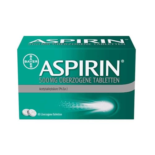 Aspirin 500 mg überzogene Tabletten - Kopfschmerztabletten bei leichten bis mäßig starken...