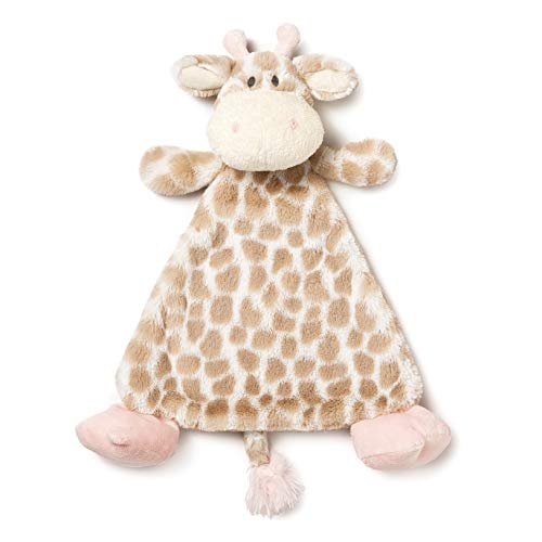 Image of DEMDACO Sadie Giraffe Pale Pink Children's Plush Rattle Blankie