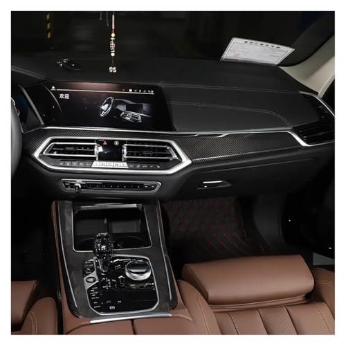 Panneau de console centrale pour BMW X5 G05 accessoires carbone véritable - 6