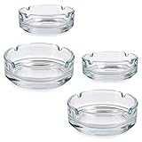 🔸 PARA CUALQUIER ESTANCIA: Cenicero de cristal redondo de diseño transparente ideal para ámbito privado y gastronómico, combina con cualquier estancia y lugar ya sean interiores o exteriores.