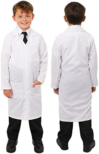 I LOVE FANCY DRESS ILFD7100XL Children's Unisex Long Lab Coat Fancy Dress, White, X-Large