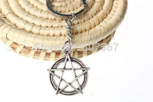 Pentagram Keychain, Pentacle Keyring, Protection Charm, Wiccan Gift, Halloween Keychain, Witchy Gift, Pentagram Keyring, Pentacle Keychain
