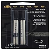 Cross Selectip Gel Rollerball Pen Refill, Medium Point, Black, 2-Pack (8523-2)