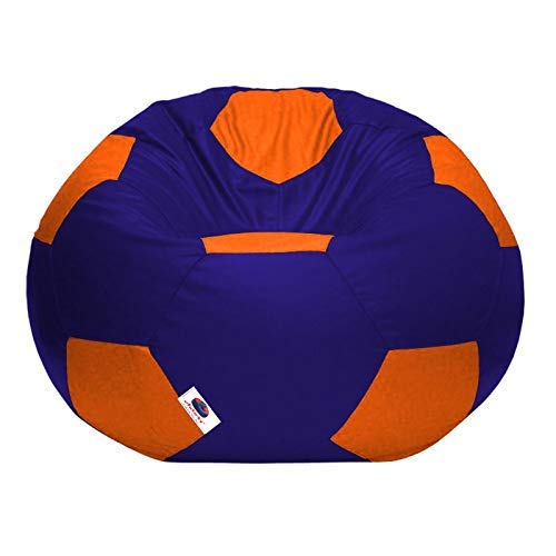 AUTARKY � Leatherette Football Shape Bean Bag and Puffy Cover (Set of 2, Without Beans) (XXXL, Blue and Orange) (B099TP8T2Q) Amazon Price History, Amazon Price Tracker
