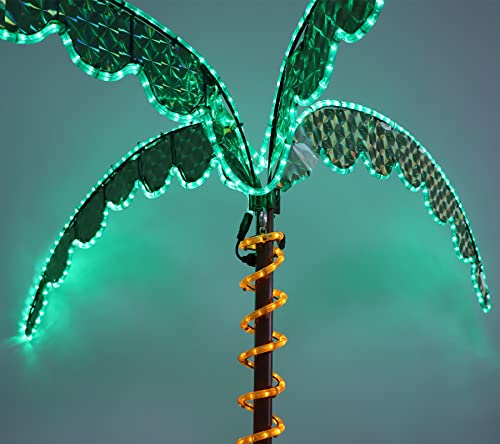 Comdourt 7Ft Led Lighted Palm Tree For Outside Patio, Hawaii-Style Lighted Coconut Palm Tree, Outdoor & Indoor Holiday Decoration For Backyard, Poolside, Garden, Terrace #TOP2