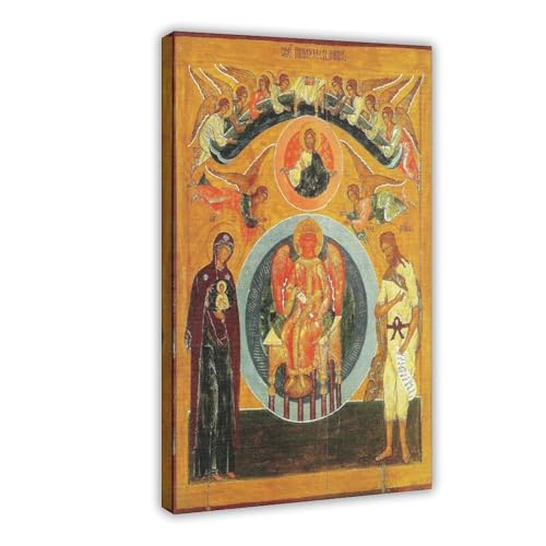 Icône Orthodoxe Holy Wisdom Poster Impression Toile avec Cadre Suspendu 50x75 cm