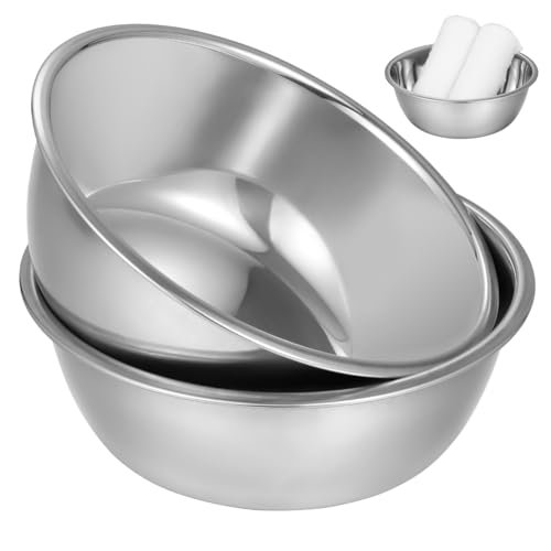 Baluue 2pcs Medical Bowls Thickened Lodine Cups with Seamless Construction Basin, Medical Stainless Steel Bowls for Sponges Dressings Fluid